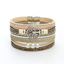 Laden Sie das Bild in den Galerie-Viewer, Baum des Lebens Multi-Ring-Armband mit Perlen