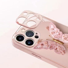 Laden Sie das Bild in den Galerie-Viewer, 🦋3D-Schmetterlingsmuster Glas Handyhülle für iPhone🦋