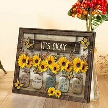 Laden Sie das Bild in den Galerie-Viewer, Dekorative Schmetterlings-Sonnenblumen-Wandmalerei