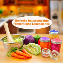 Laden Sie das Bild in den Galerie-Viewer, Silikon Fermentierende Deckel für Einmachgläser