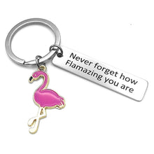 Laden Sie das Bild in den Galerie-Viewer, Motivierender Flamingo-Schlüsselanhänger