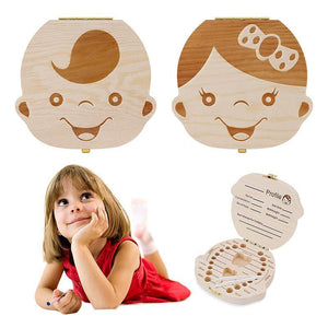 Milchzahnkästchen aus Holz für Babys