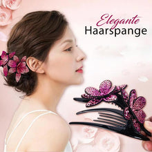 Laden Sie das Bild in den Galerie-Viewer, Strass Doppelblume Haarspange