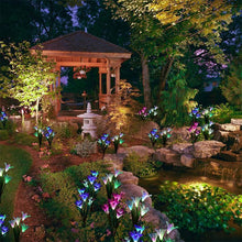 Laden Sie das Bild in den Galerie-Viewer, Solarbetriebene LED-Blume, Solar Garten  Stake Lichter