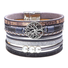Laden Sie das Bild in den Galerie-Viewer, Baum des Lebens Multi-Ring-Armband mit Perlen