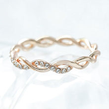 Laden Sie das Bild in den Galerie-Viewer, Verdrehen-Ring，Twist-Ring，Diamant-Ring