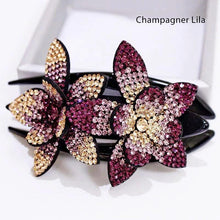 Laden Sie das Bild in den Galerie-Viewer, Strass Doppelblume Haarspange