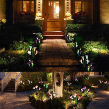Laden Sie das Bild in den Galerie-Viewer, Solarbetriebene LED-Blume, Solar Garten  Stake Lichter