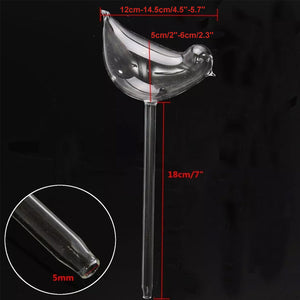 Automatisches Bewässerungsgerät aus Glas in Vogelform