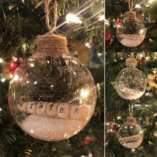 Transparente Weihnachtsdekoration Kugeln