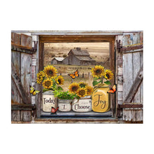 Laden Sie das Bild in den Galerie-Viewer, Dekorative Schmetterlings-Sonnenblumen-Wandmalerei