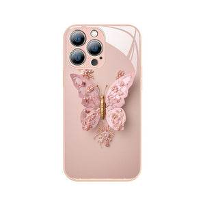 🦋3D-Schmetterlingsmuster Glas Handyhülle für iPhone🦋