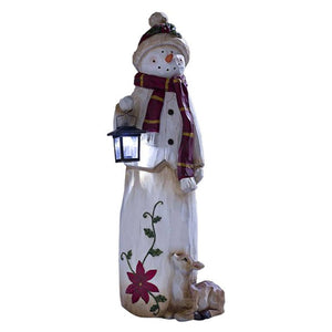 Waldschneemann mit Solarlaterne