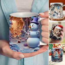 Laden Sie das Bild in den Galerie-Viewer, ☃️Weihnachtliche 3D-Tasse aus Keramik