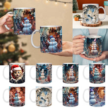 Laden Sie das Bild in den Galerie-Viewer, ☃️Weihnachtliche 3D-Tasse aus Keramik