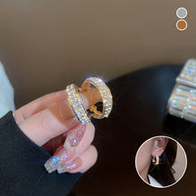 Laden Sie das Bild in den Galerie-Viewer, Glänzende vollen Diamanten Ohrringe