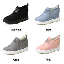 Laden Sie das Bild in den Galerie-Viewer, Buchstaben Slip-on-Turnschuhe mit Keilabsatz